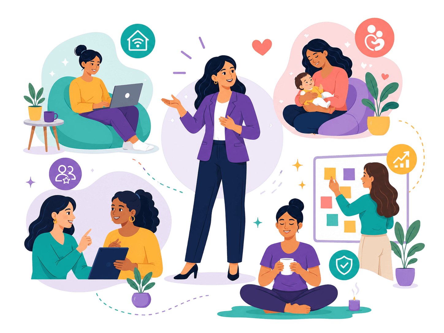 Female engagement illustration